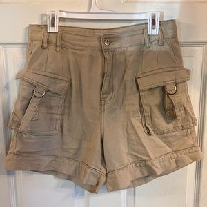 Y2K Tan Cargo Shorts